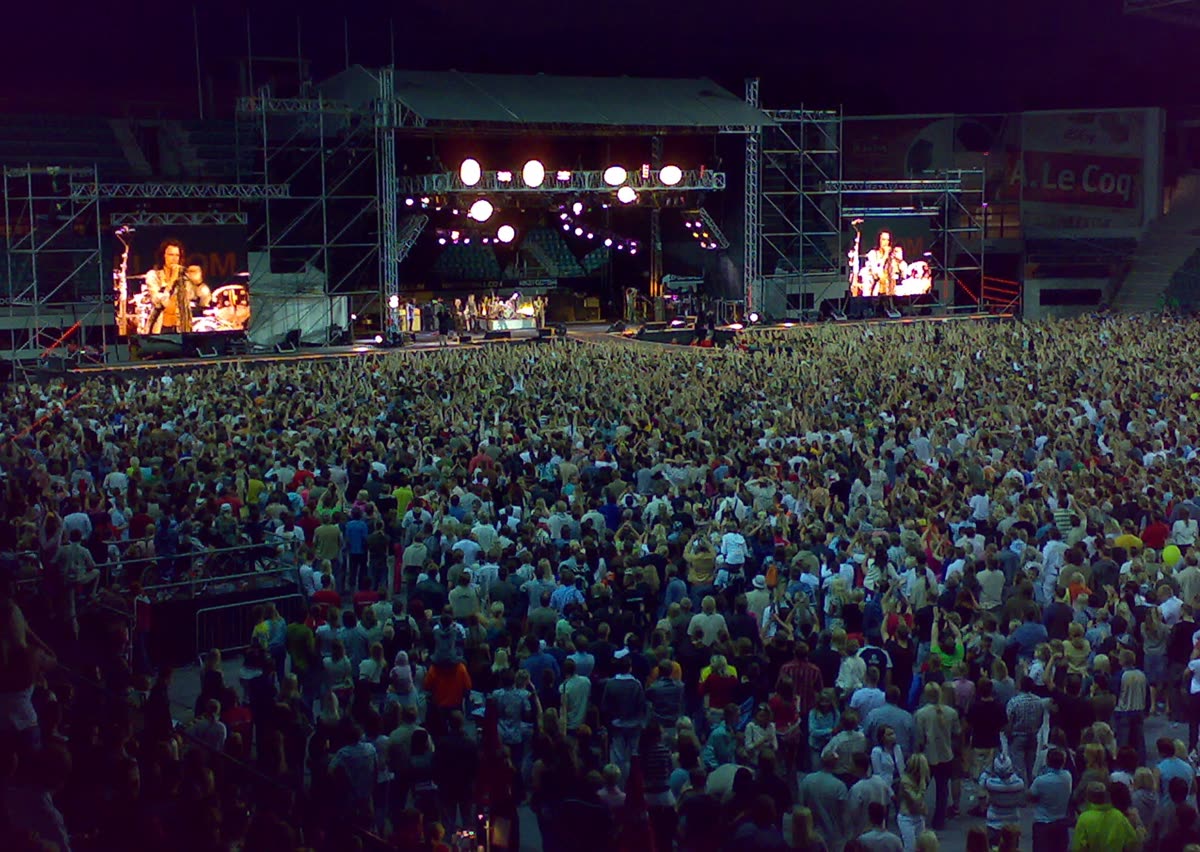 Aerosmith performing live on their 2007 world tour in Tallinn, Estonia